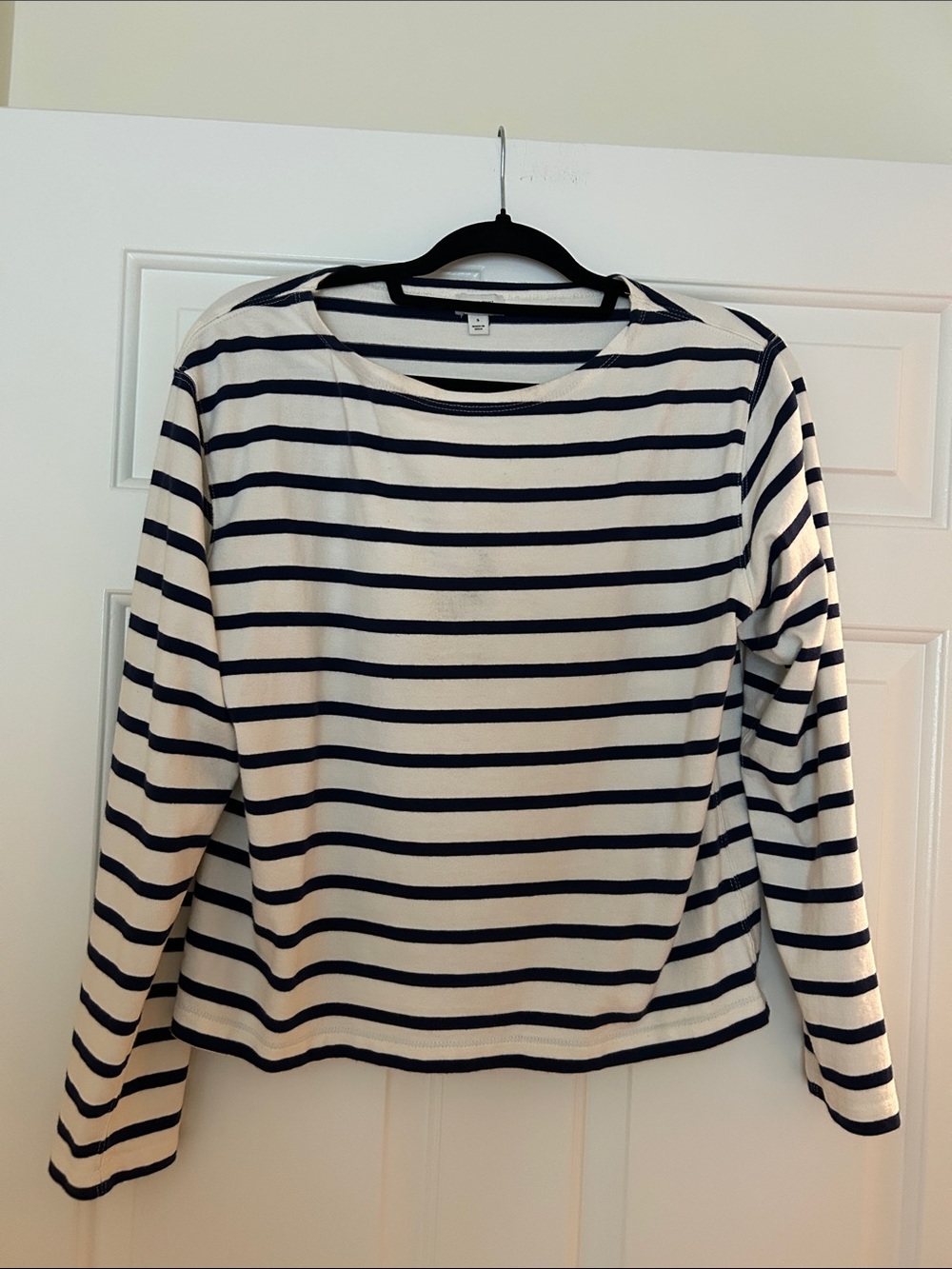 J. Crew Navy and White Striped Long-Sleeve Top
